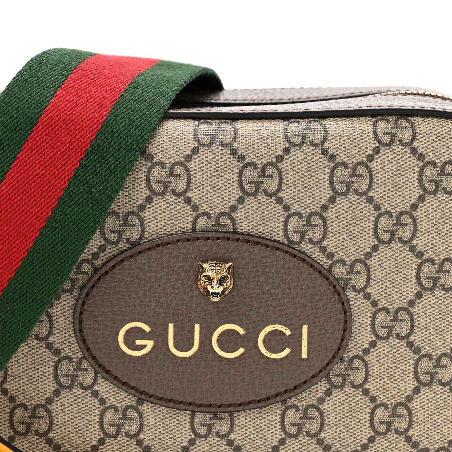 GG Supreme Monogram Web Neo Vintage Shoulder Bag Beige New Acero Crop