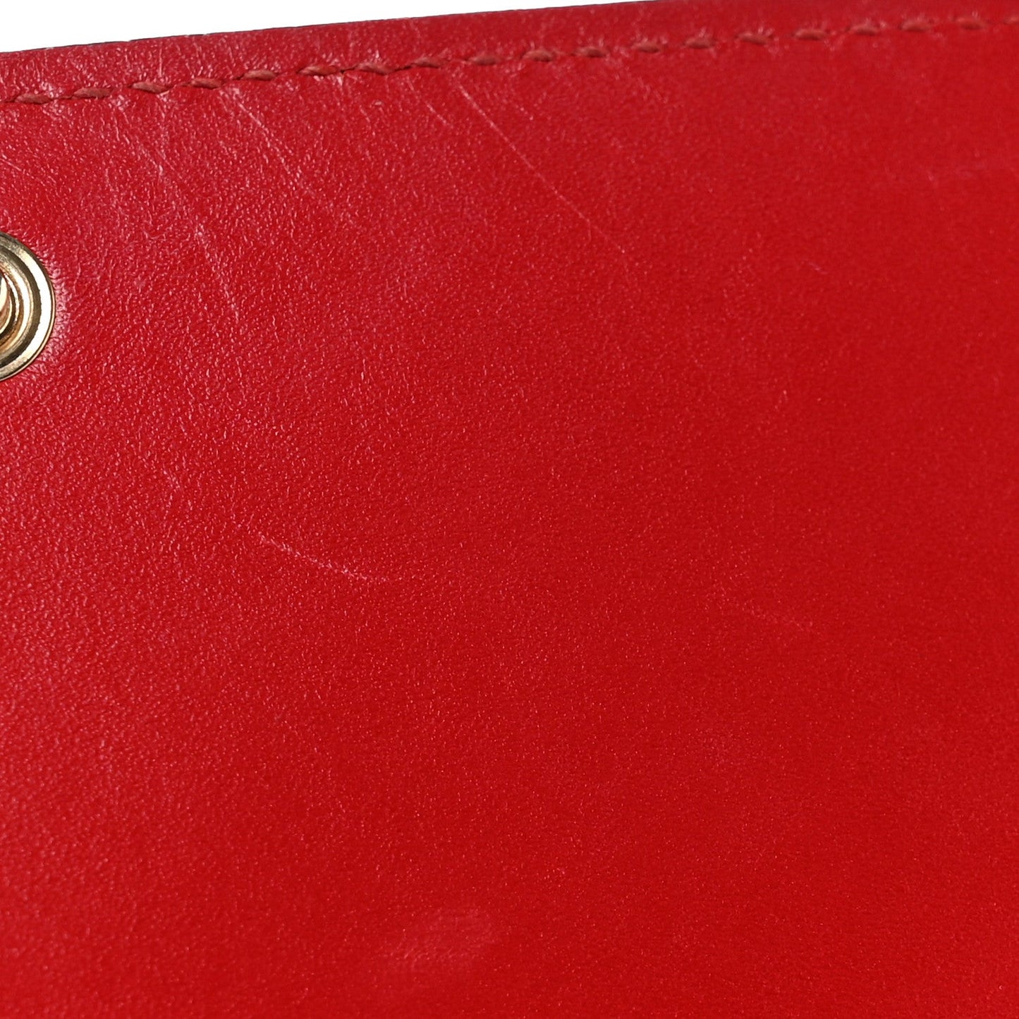 Guccissima Signature Bowy Chain Wallet Hibiscus Red