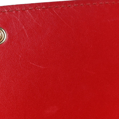 Guccissima Signature Bowy Chain Wallet Hibiscus Red