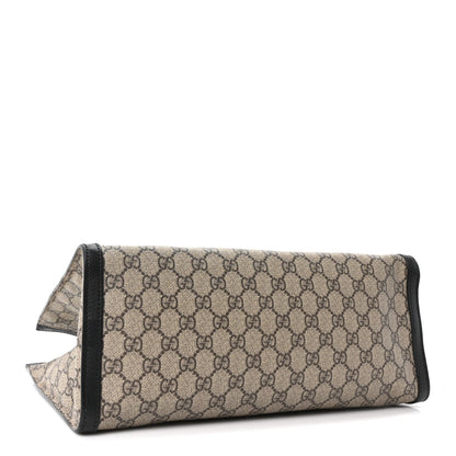 GG Supreme Monogram Medium Padlock Tote Black