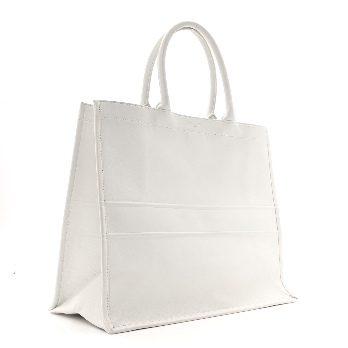 Calfskin Large Surrealism Book Tote Ivory
