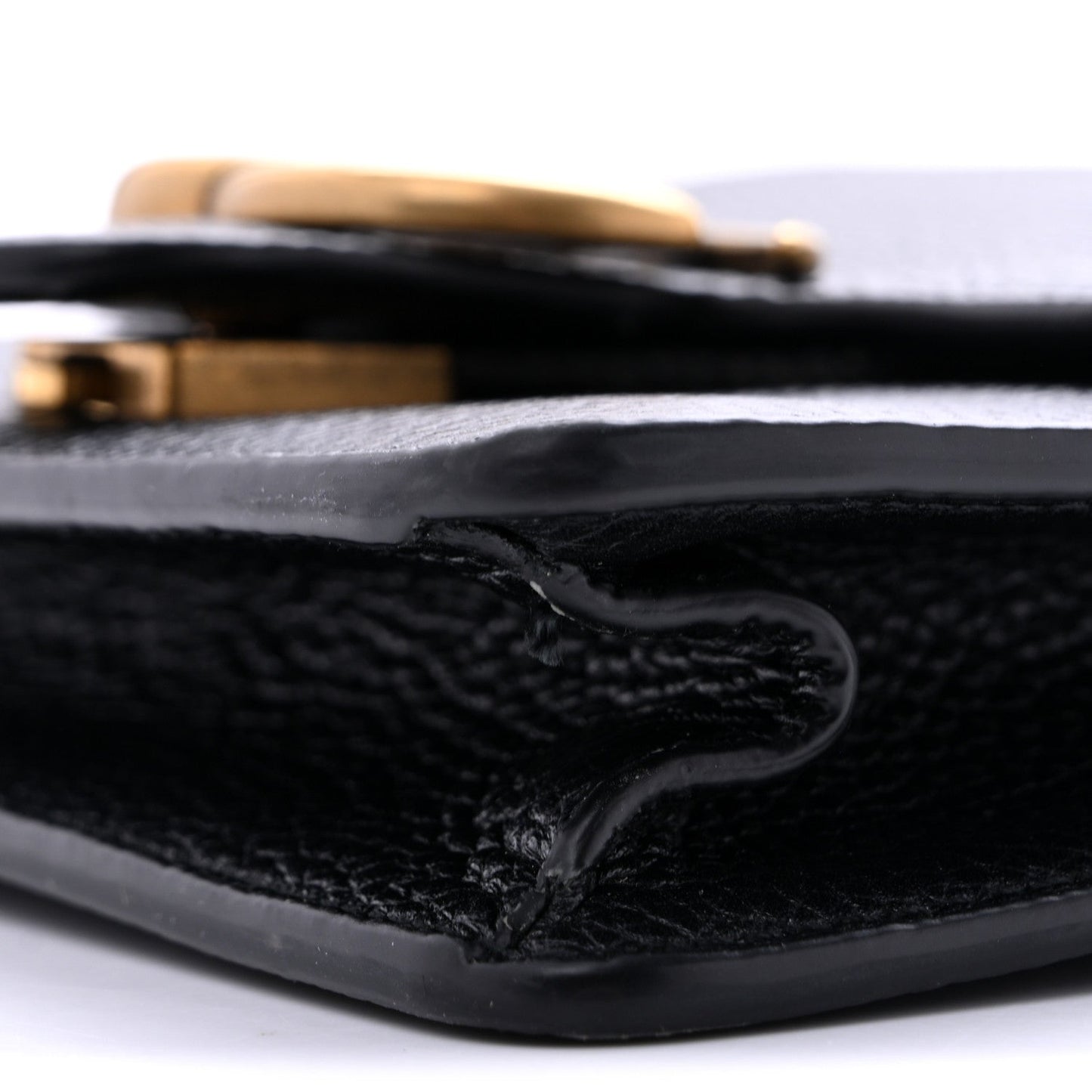 Calfskin Small GG Marmont Chain Handle Bag Black