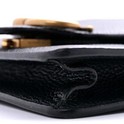 Calfskin Small GG Marmont Chain Handle Bag Black