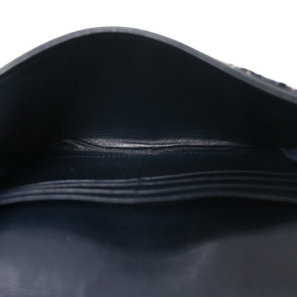 Oblique Small Saddle Chain Pouch Blue
