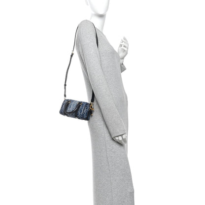 Denim Oblique Nano Groove 17 Bag Blue