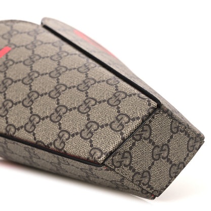 GG Supreme Monogram Love Valentines Day Small Heart Bag Beige Ebony New Geranium