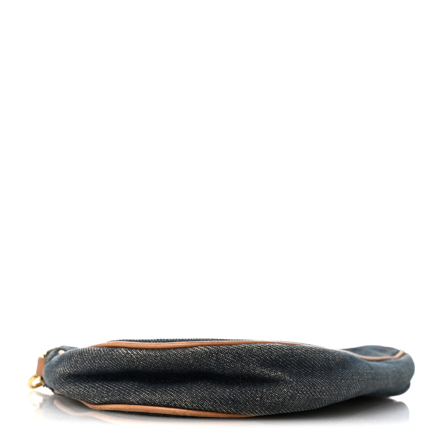 Denim Mini Saddle Pochette Navy