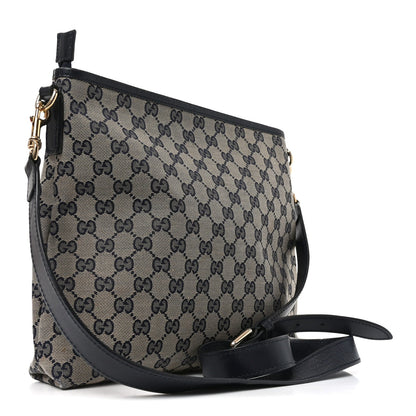 GG Supreme Monogram Web Flat Messenger Bag Navy