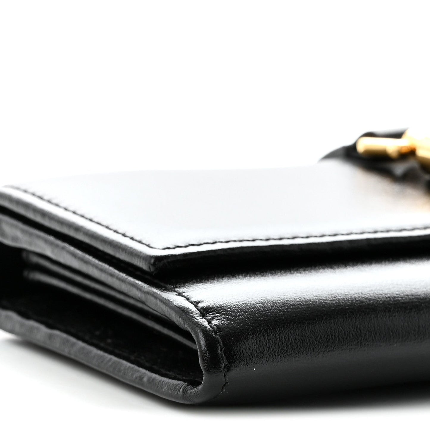 Calfskin Jackie 1961 Chain Wallet Black Black