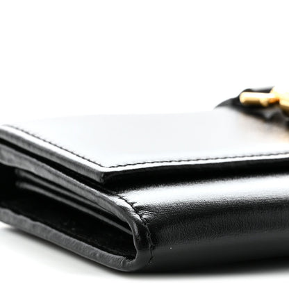 Calfskin Jackie 1961 Chain Wallet Black Black
