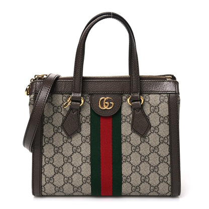 GG Supreme Monogram Small Ophidia Tote Bag Brown