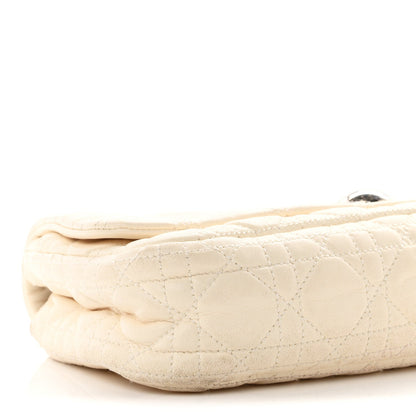 Lambskin Cannage Rendezvous Flap White