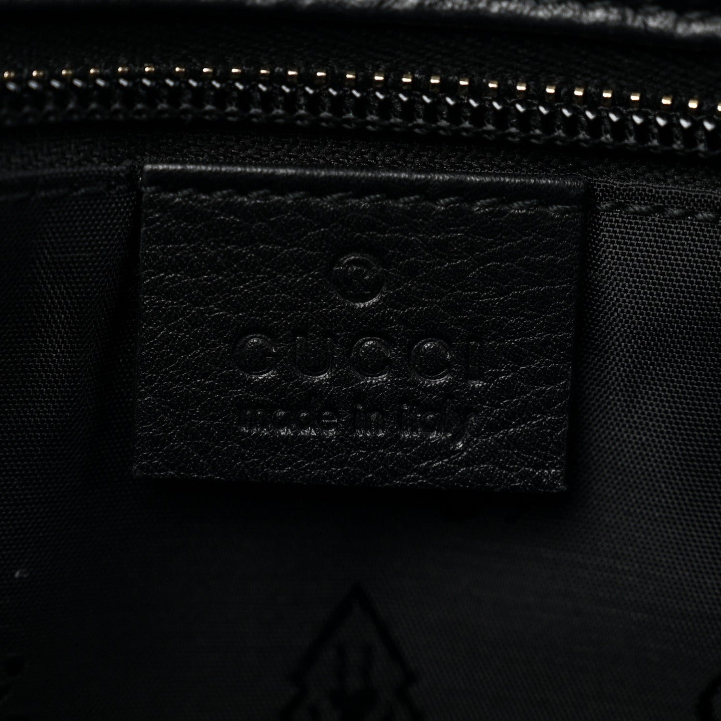 Guccissima Medium Zippered Shopping Tote Black