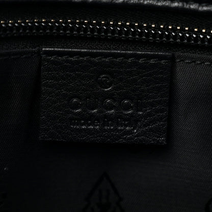 Guccissima Medium Zippered Shopping Tote Black