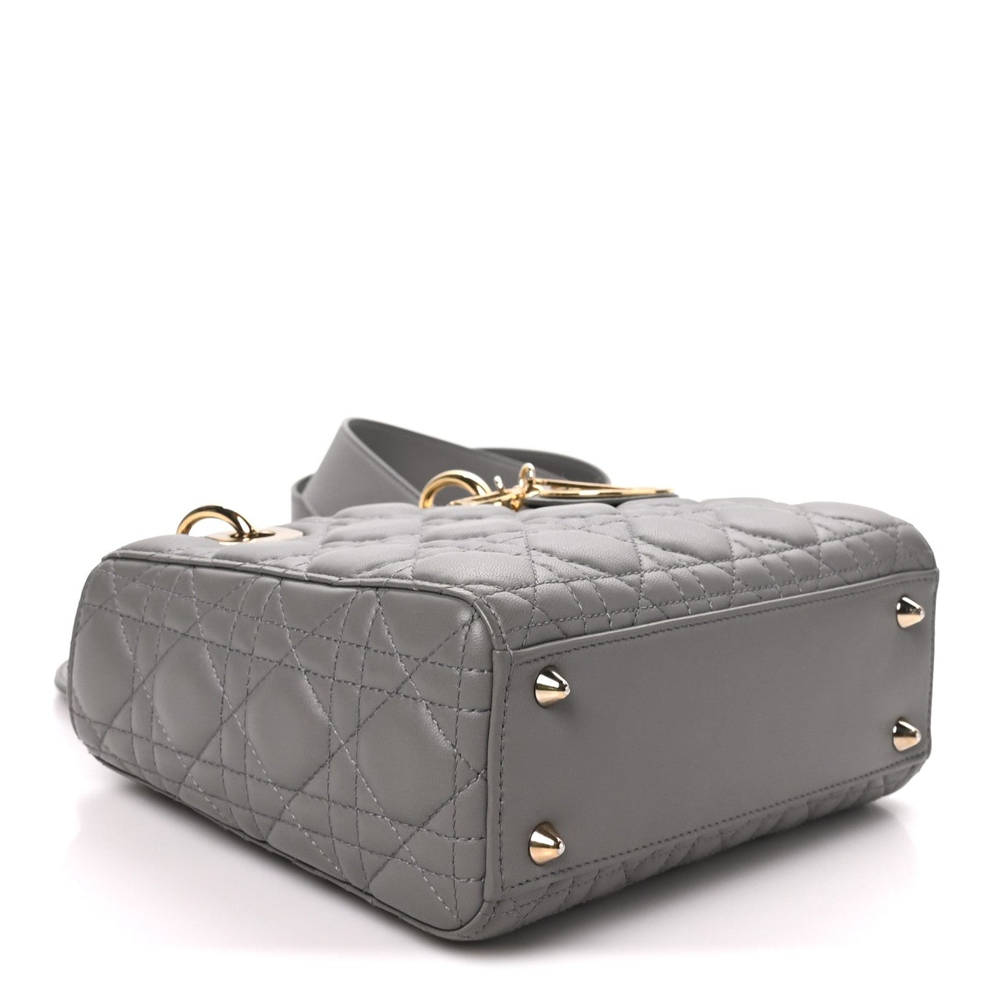 Lambskin Cannage Small My ABCDior Lady Dior Grey