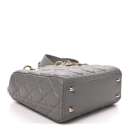 Lambskin Cannage Small My ABCDior Lady Dior Grey