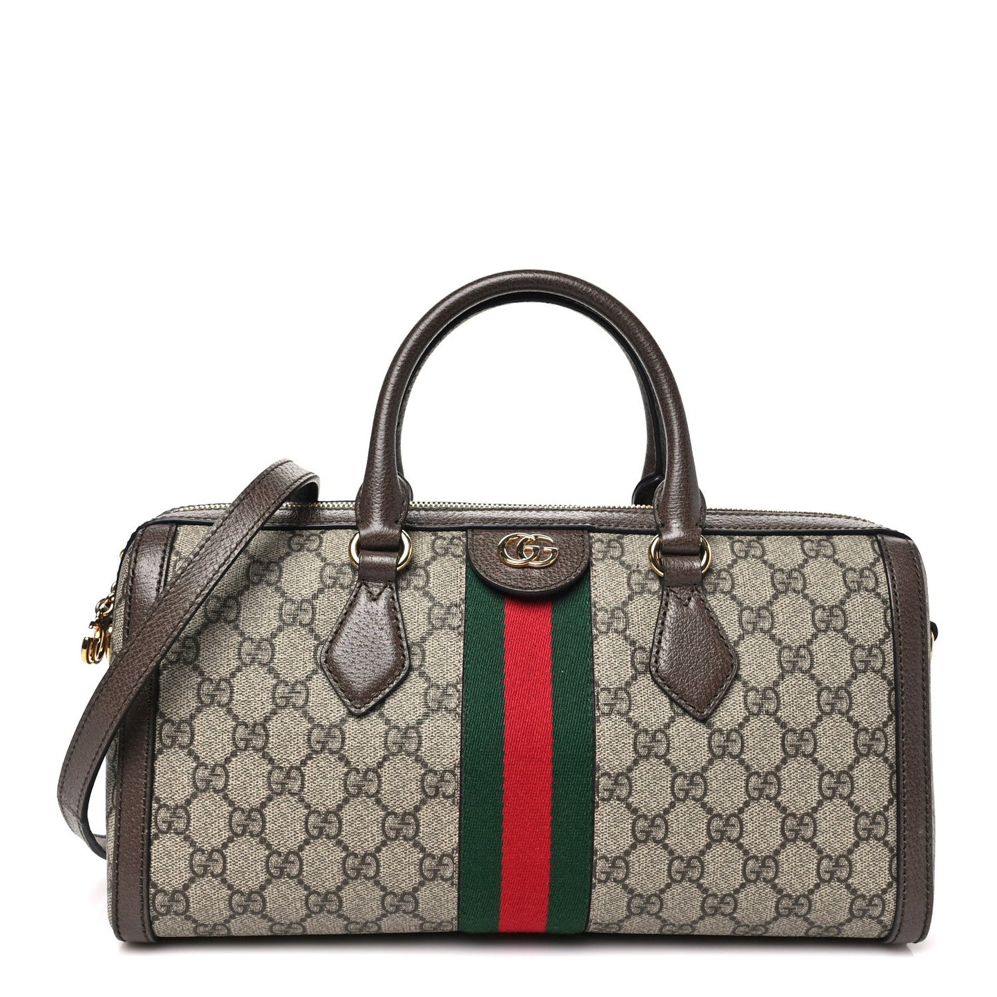 GG Supreme Monogram Web Medium Ophidia Boston Brown