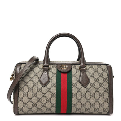 GG Supreme Monogram Web Medium Ophidia Boston Brown