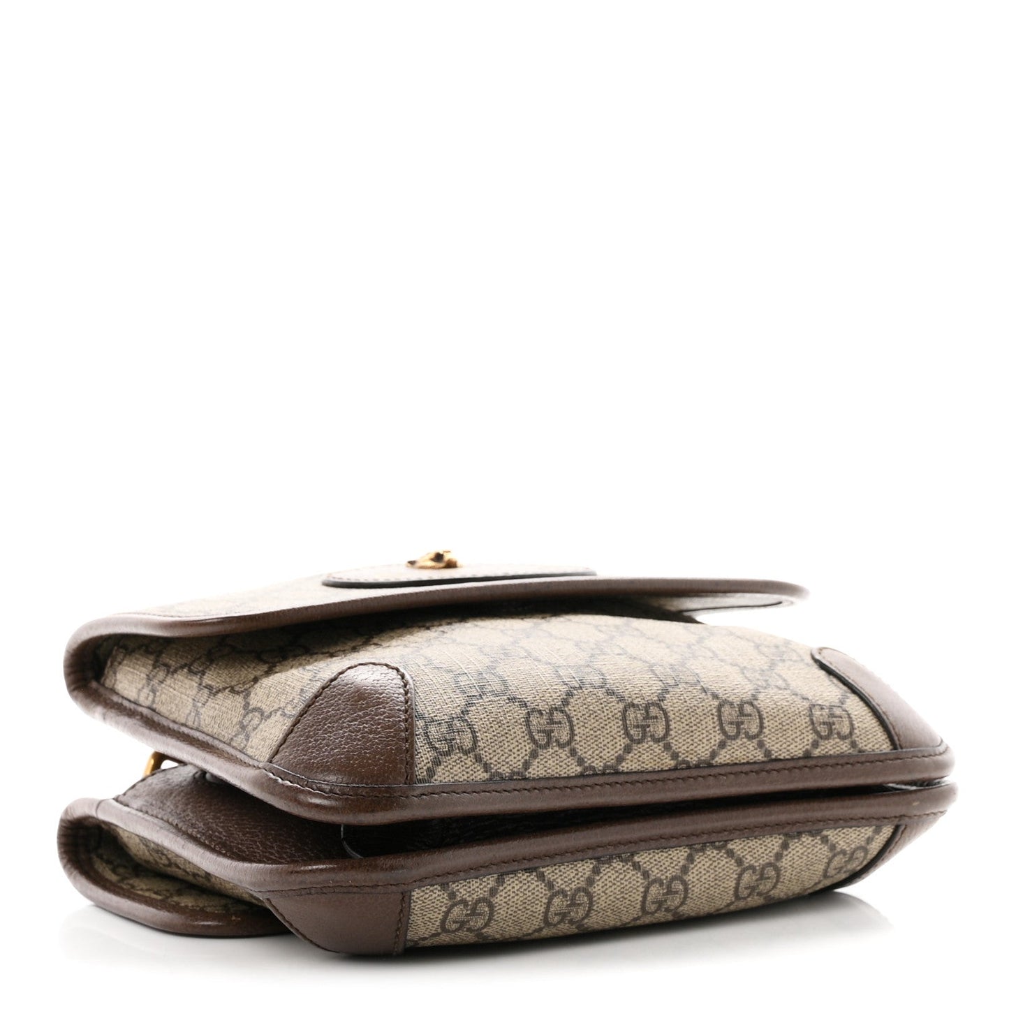 GG Supreme Monogram Web Small Neo Vintage Double Flap Messenger Bag Beige New Acero