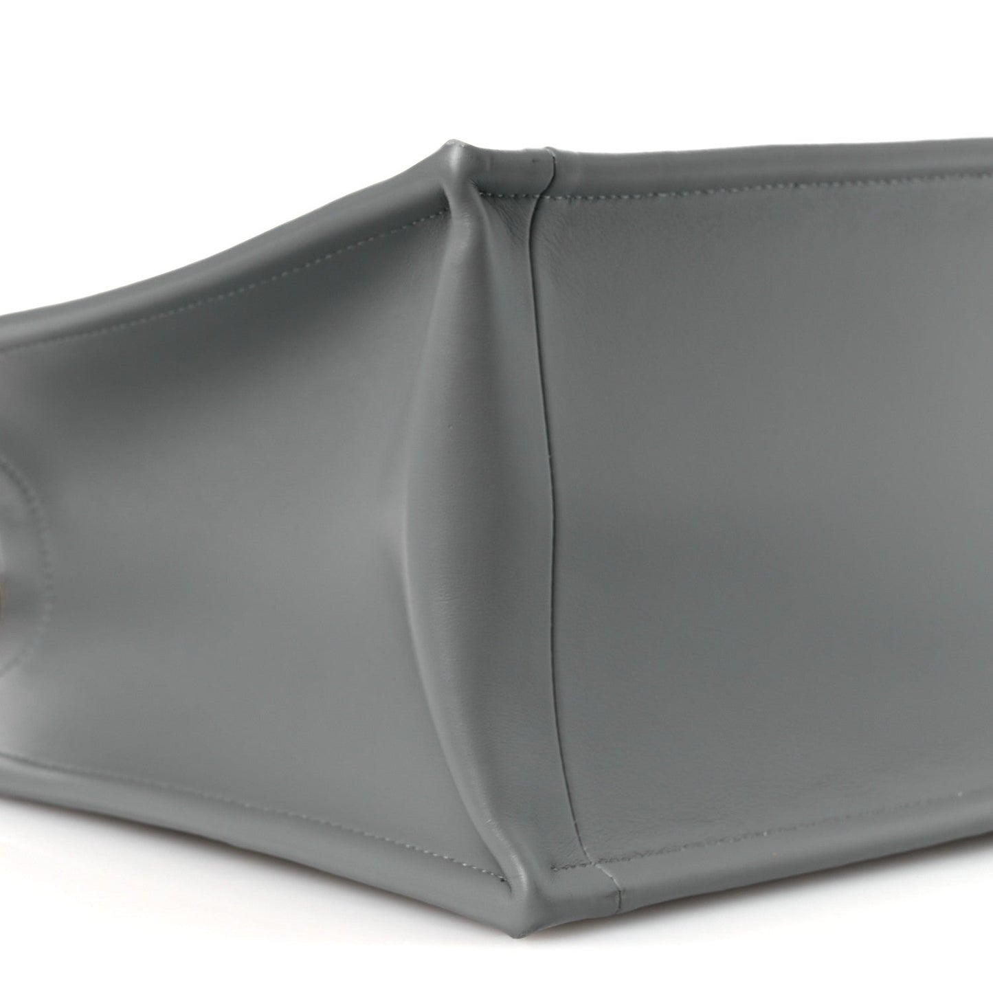 Oblique Chambray Calfskin Medium Book Tote With Strap Grey Latte