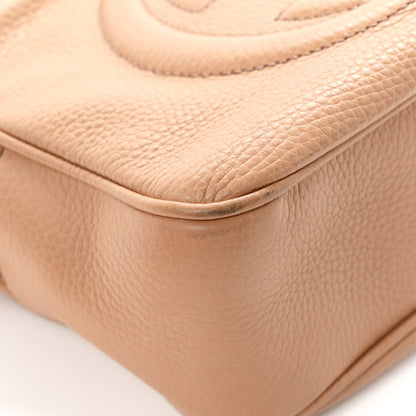 Pebbled Calfskin Small Soho Disco Bag Camelia