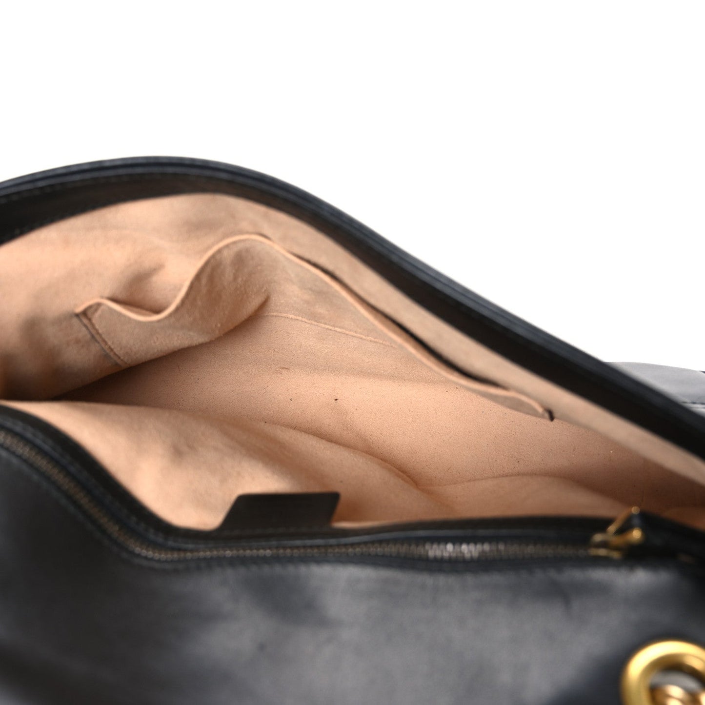 Calfskin Matelasse Medium GG Marmont Shoulder Bag Black