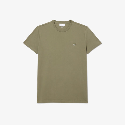 LACOSTE Regular fit CREW NECK T-SHIRT Men’s -KHAKI GREEN-BMY