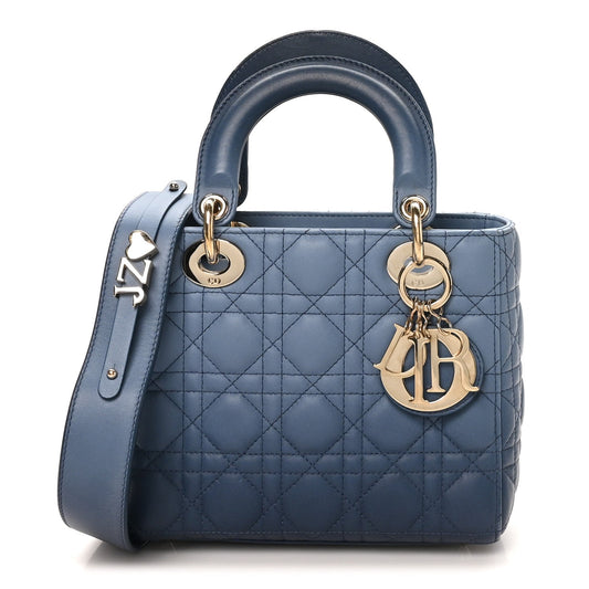 Lambskin Cannage Gradient Small My ABCDior Lady Dior Indigo Blue