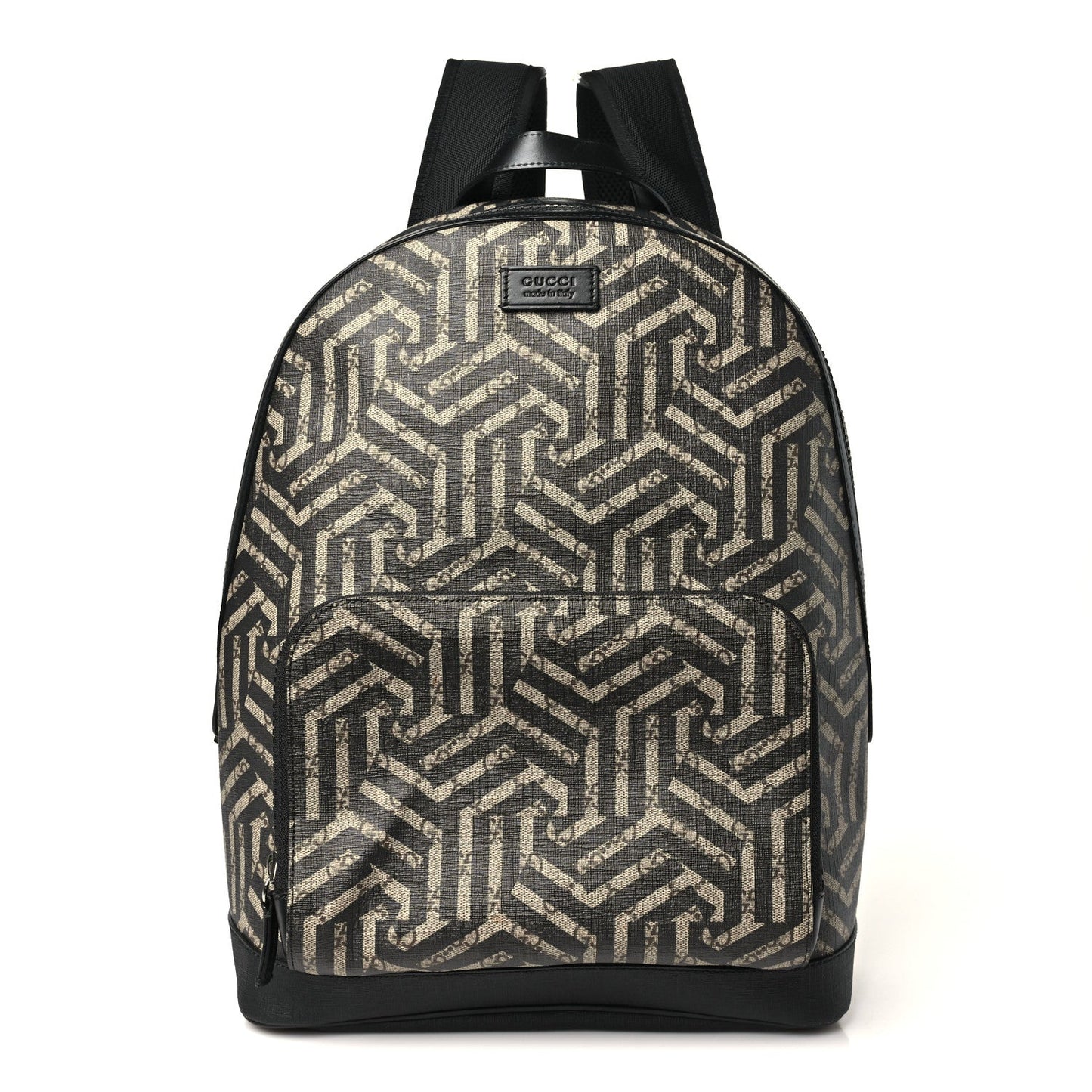 GG Supreme Monogram Caleido Medium Day Backpack Black
