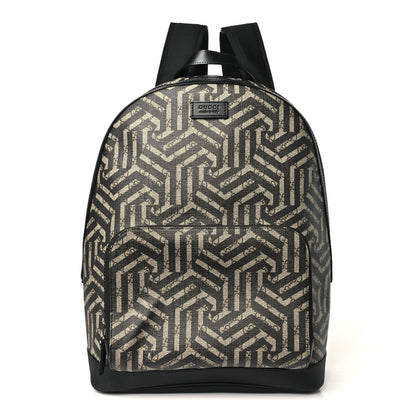 GG Supreme Monogram Caleido Medium Day Backpack Black
