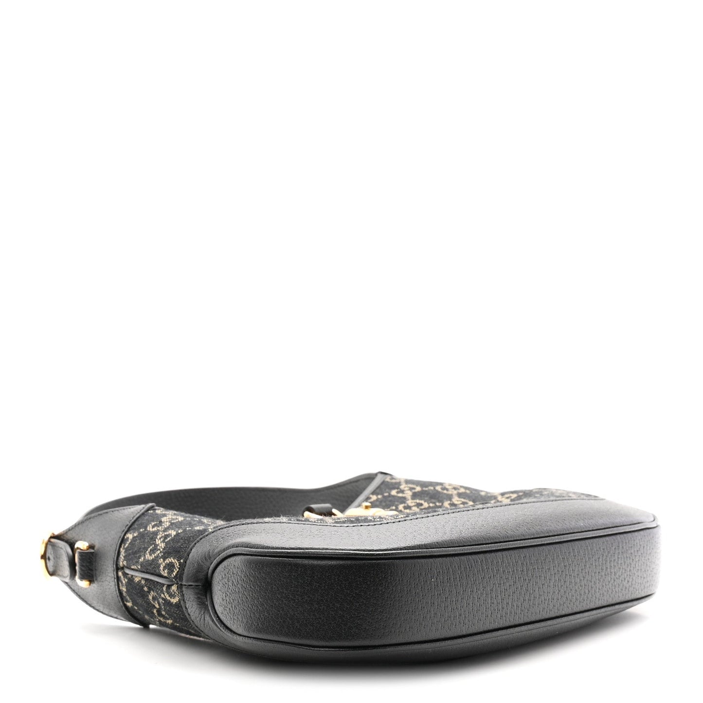 Jacquard Denim GG Monogram Small Jackie 1961 Hobo Black Ivory