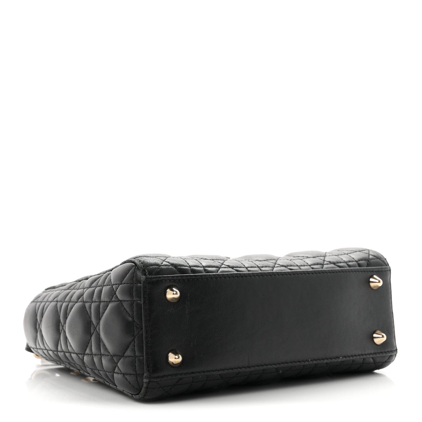 Lambskin Cannage Small Lucky Badges My Lady Dior Black
