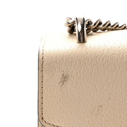 Textured Calfskin Crystal Small Dionysus Shoulder Bag Mystic White