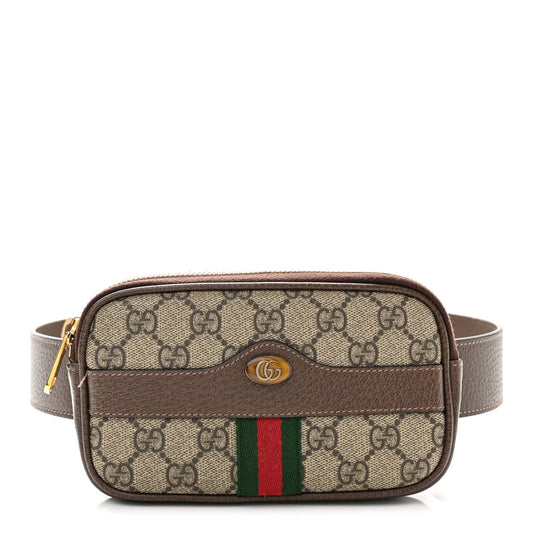 GG Supreme Monogram Ophidia Belted iPhone Case 85 34 Dark Brown