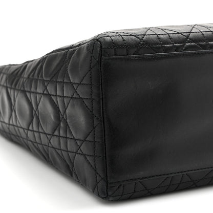 Lambskin Cannage Medium Lady Dior Black