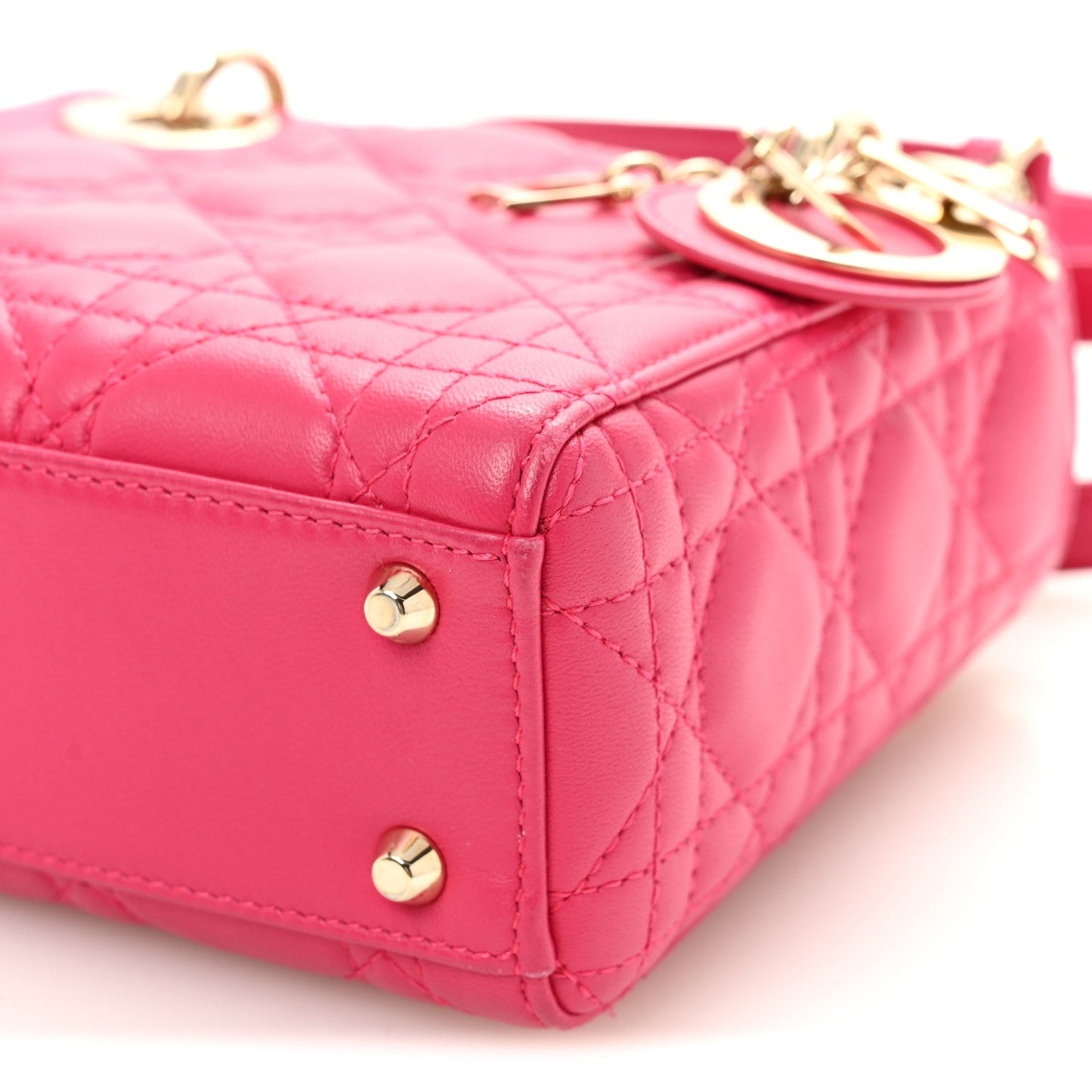 Lambskin Cannage Mini Lady Dior Pink