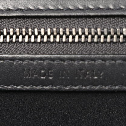 Metallic Patent Micro-Cannage Medium Diorama Flap Bag Onyx Black