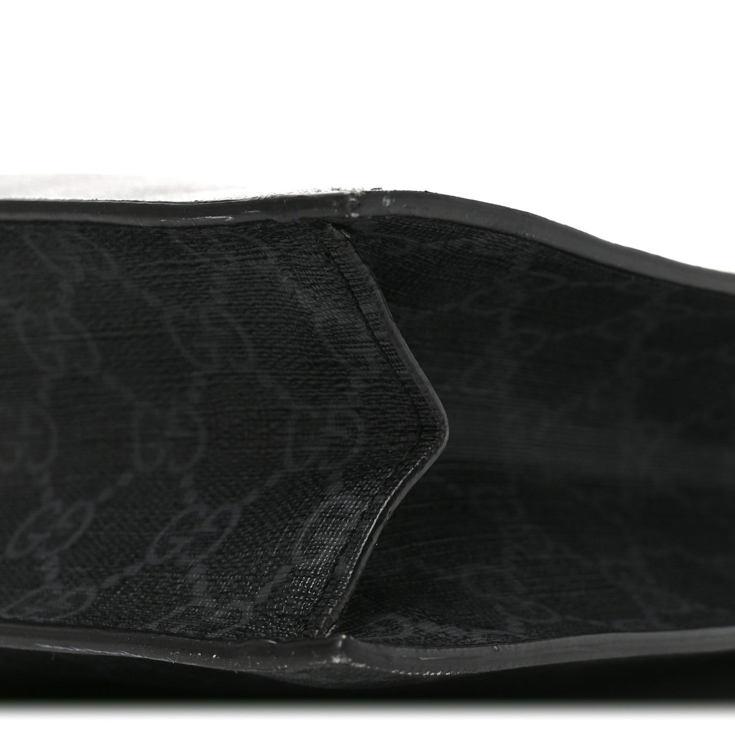 Soft GG Supreme Monogram Appia Calfskin Web Vertical Tote Black