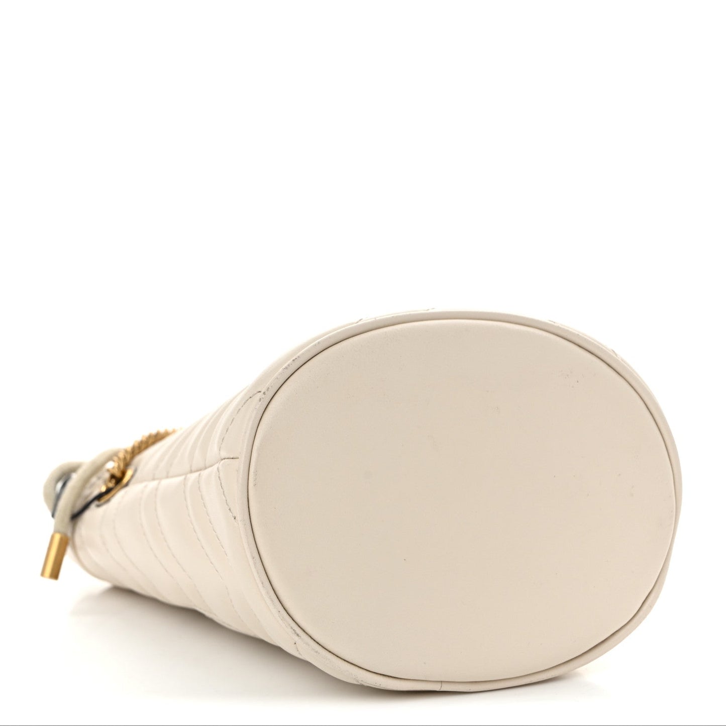 Calfskin Matelasse Mini GG Marmont 2.0 Bucket Bag White