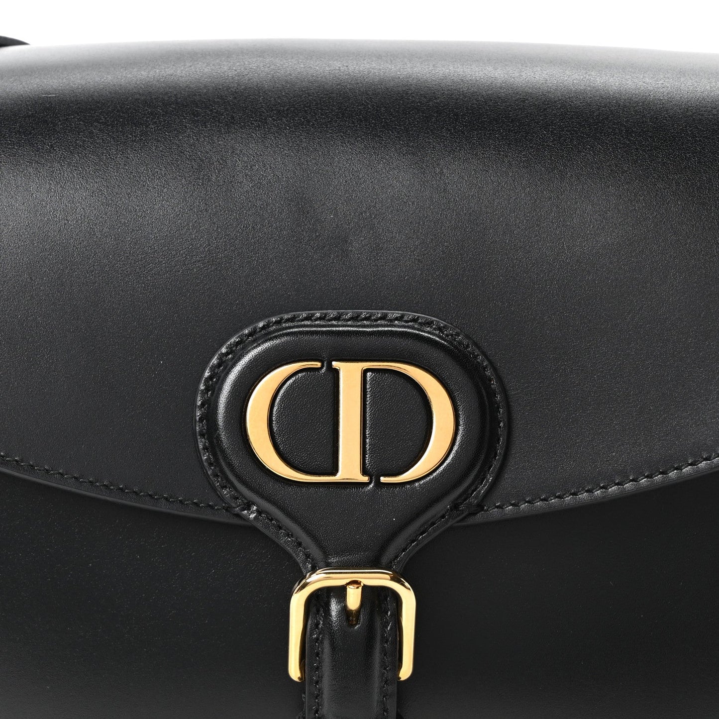 Box Calfskin Medium Bobby Flap Black