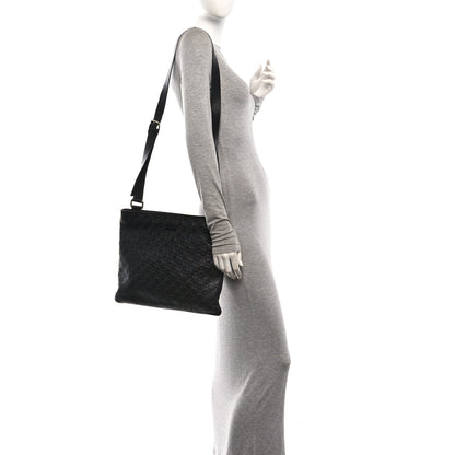 Guccissima Medium Flat Messenger Bag Black