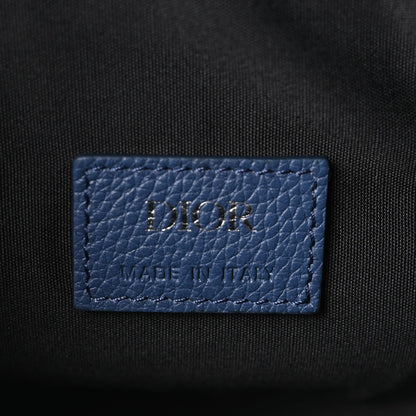Grained Calfskin Mens Saddle Bag Navy Blue