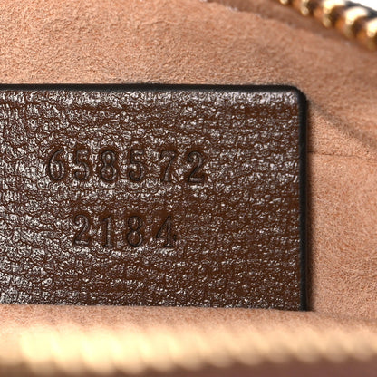 GG Supreme Monogram Azalea Calfskin Mini Retro Interlocking G Shoulder Bag Beige Ebony Brown Sugar