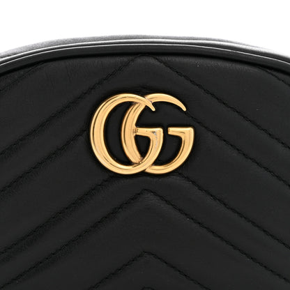 Calfskin Matelasse GG Marmont Belt Bag 75 30 Black