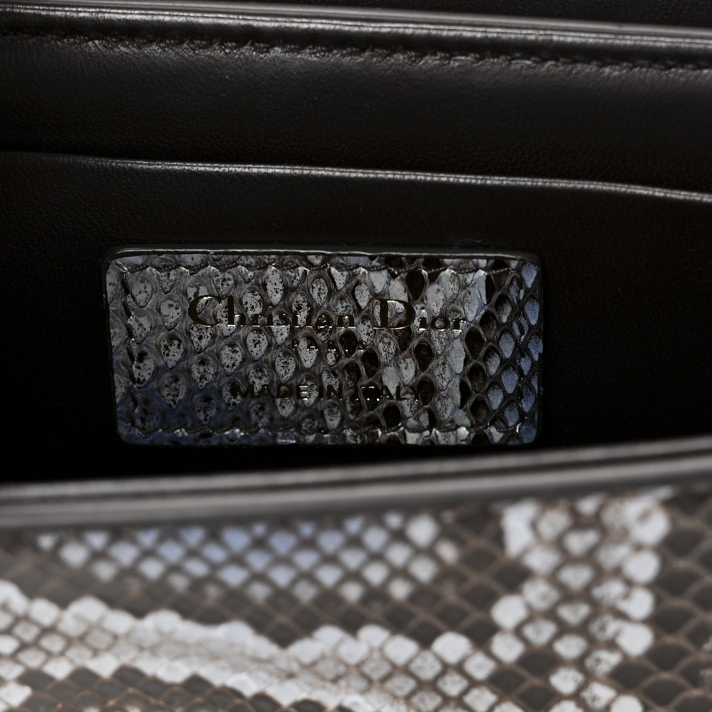 Snakeskin 30 Montaigne Box Bag Beige Multicolor