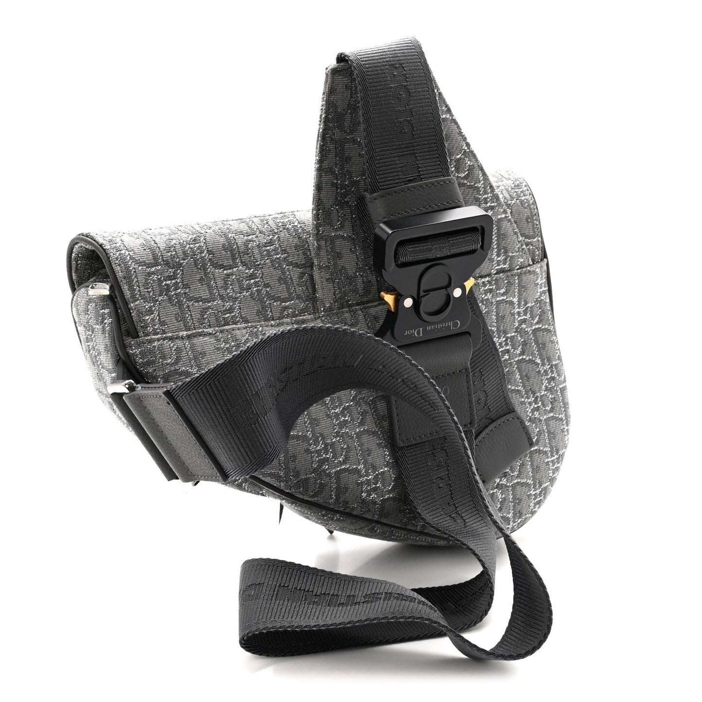 Oblique Mens Saddle Bag Grey