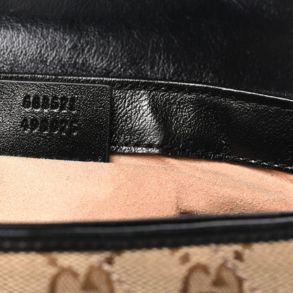 Monogram Azalea Calfskin Matelasse Diagonal Mini GG Marmont Top Handle Shoulder Bag Beige Ebony Black
