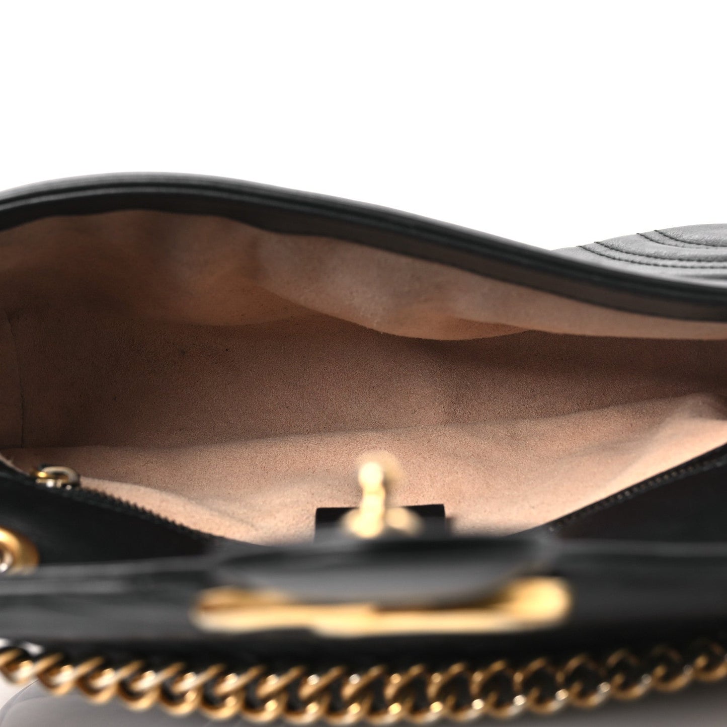 Calfskin Matelasse Small GG Marmont Shoulder Bag Black
