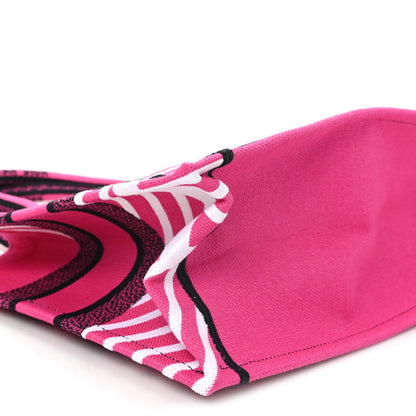 Canvas Embroidered Medium Jungle Pop Book Tote Fuchsia Multicolor