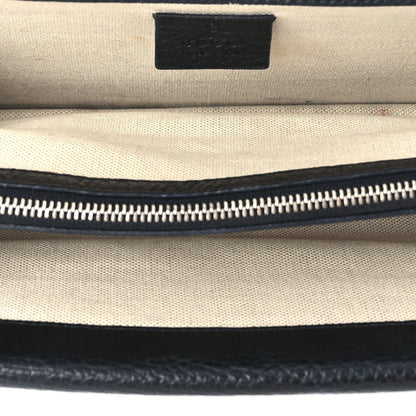 Pebbled Calfskin Small Dionysus Shoulder Bag Black
